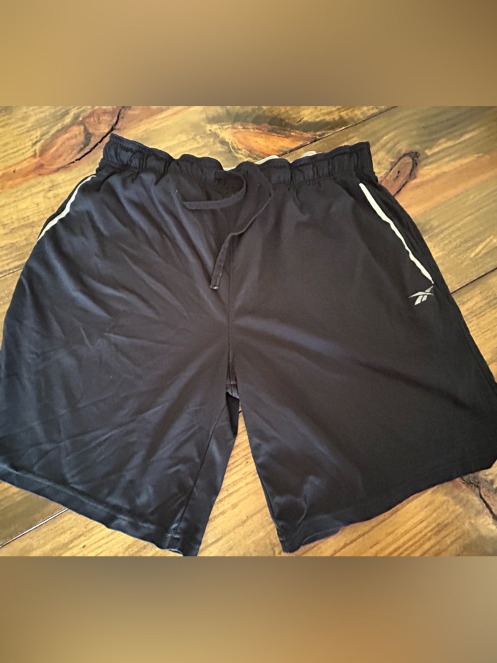 ✨Reebok Black Men's Athletic Shorts with White Accent